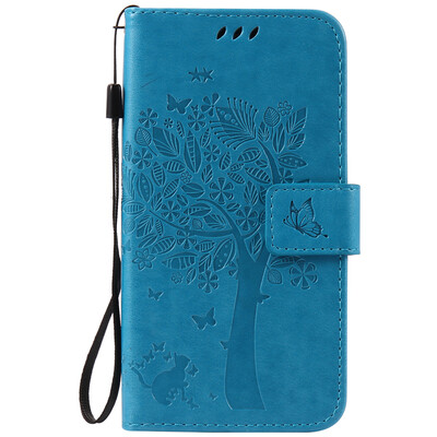 

Blue Tree Design PU Leather Flip Cover Wallet Card Holder Case for HUAWEI Enjoy 5s