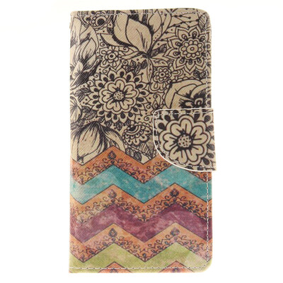 

Wave flower Design PU Leather Flip Cover Wallet Card Holder Case for LG G4cG4 Mini