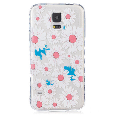 

Big chrysanthemum Pattern Soft Thin TPU Rubber Silicone Gel Case Cover for SAMSUNG GALAXY S5