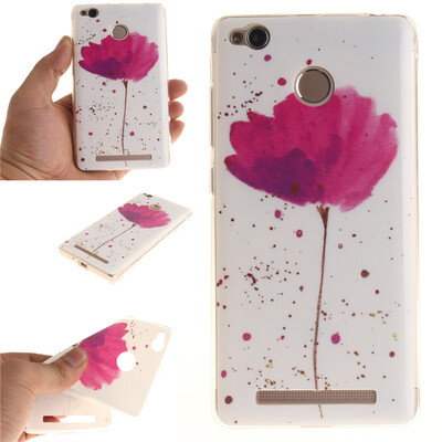 

Purple orchid Pattern Soft Thin TPU Rubber Silicone Gel Case Cover for XIAOMI RedMi 3X