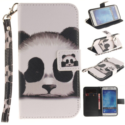 

Panda Design PU Leather Flip Cover Wallet Card Holder Case for SAMSUNG GALAXY J5