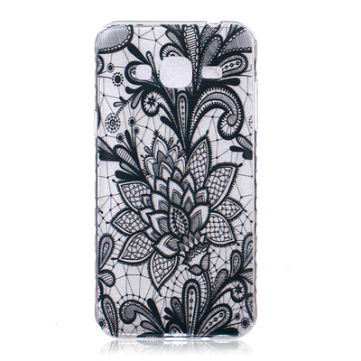 

Black Rose Pattern Мягкий тонкий ТПУ Резиновая крышка силиконовый гель чехол для SAMSUNG GALAXY J3
