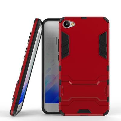 

Red Slim Robot Armor Kickstand Shockproof Hard Rugged Rubber Back Case For MEIZU X