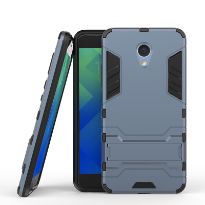 

Dark blue Slim Robot Armor Kickstand Shockproof Hard Rugged Rubber Back Case For MEIZU Note 5