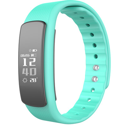 

Egyptian i6 bracelet smart watch sleep detection weather show caller information show vibration alert a variety of modes WeChat movement interconnection step waterproof mint green