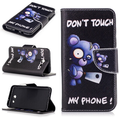 

Blue bear Design PU Leather Flip Cover Wallet Card Holder Case for SAMSUNG GALAXY J3 2017/J327