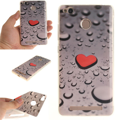 

Heart-shaped water droplets Pattern Soft Thin TPU Rubber Silicone Gel Case Cover for XIAOMI RedMi 3X