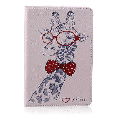 

Giraffe Style Embossing Classic Flip Cover with Stand Function and Credit Card Slot for iPad Mini 1/2/3