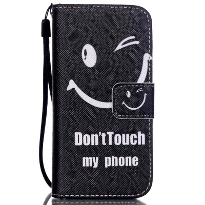 

Smile Face Design PU Leather Flip Cover Wallet Card Holder Case for IPHONE 5