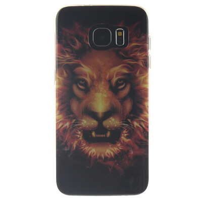 

Flame Lion Pattern Soft Thin TPU Rubber Silicone Gel Case Cover for SAMSUNG GALAXY S7 Edge