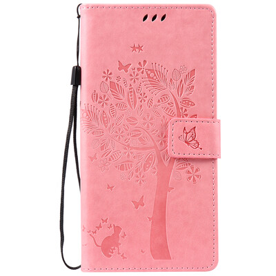 

Pink Tree Design PU кожа флип крышку кошелек карты держатель чехол для SONY XA ULTRA