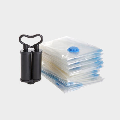 

【Jingdong Supermarket】 Jia Bai compression bag sealed vacuum dust clothing quilt storage bag 9 wire thicker 8 loaded (2 large 2 in 4 small) containing double-tube air pump