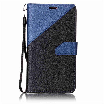 

Black + sapphire blue Design PU Leather Wallet Case Classic Flip Cover with Stand Function and Credit Card Slot for SAMSUNG Galaxy