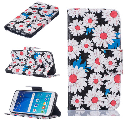 

Chrysanthemum Design PU Leather Flip Cover Wallet Card Holder Case for SAMSUNG GALAXY S6 Edge