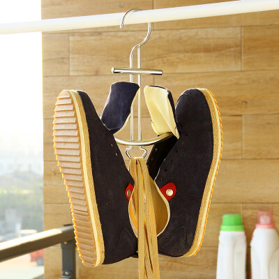 

ORZ Stainless Steel Shoe Drying Rack Multifunctional Clothes Shoes Tie Belt Shawl Scarf Hanger Wardrode Organizer Storage Rack