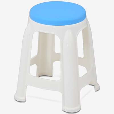 

【Jingdong Supermarket】 Hua Kai Star Stool Leisure Chair Small Plate Stool Round Stool Thickening Plastic Stool Blue