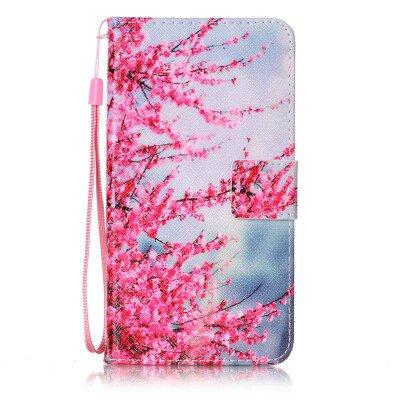 

Plum Blossom Design PU Leather Flip Cover Wallet Card Holder Case for Sony Xperia XZ