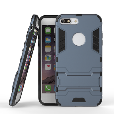 

Темно-синий Slim Robot Armor Kickstand Ударопрочный жесткий корпус из прочной резины для IPHONE 7 PLUS