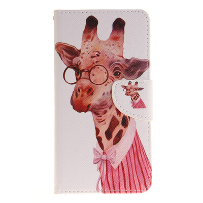 

Giraffe Design PU Leather Flip Cover Wallet Card Holder Case for IPHONE 7 Plus