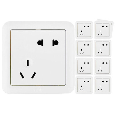 

ABB switch socket panel 10A five - hole socket ten loaded Dejing series white AJ205 10