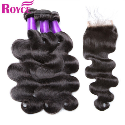 

Brazilian Virgin Hair Body Wave 4Bundles With Closure Brazilian Human Hair Body Wave With Closure Lace Frontal Closure