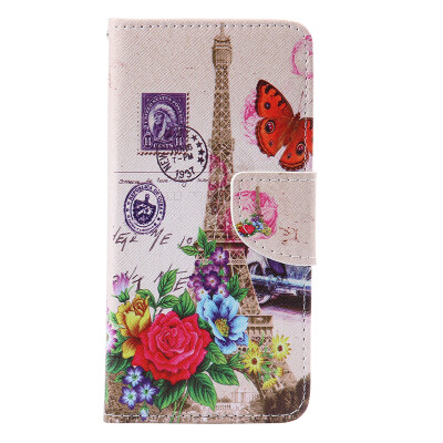 

Butterfly Tower Design PU Leather Flip Cover Wallet Card Holder Case for SAMSUNG A510 A52016