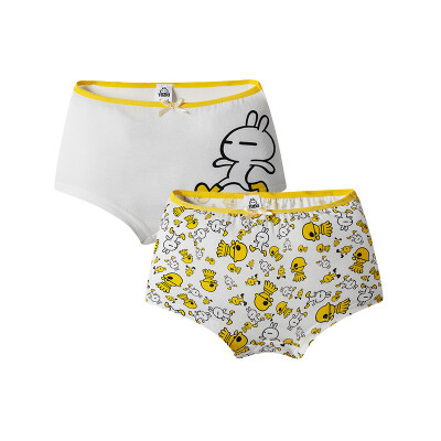 

DICI (DICI) children's cotton underwear girls in the big children's baby children's clothing girls girls triangular corner angle shorts 5C002B0 white and white flowers 130