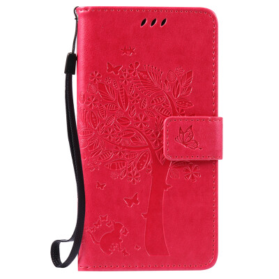

Rose Tree Design PU Leather Flip Cover Wallet Card Holder Case for LG X POWER