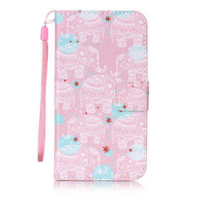 

Pink Elephant Design PU Leather Flip Cover Wallet Card Holder Case for Samsung Galaxy Grand Prime/G530/G5306W