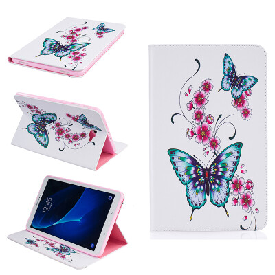 

Peach butterfly Style Embossing Classic Flip Cover with Stand Function and Credit Card Slot for SAMSUNG GALAXY Tab A 10.1 T580N