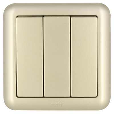 

ABB switch socket panel four open single control switch Dejing series gold AJ104-PG