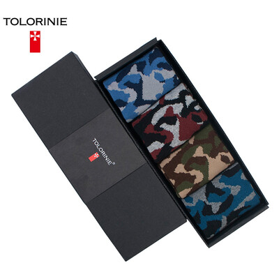 

【Jingdong Supermarket】 TOLORINIE casual men's socks combing cotton geometrical men's socks spring and summer thin section short socks [4 double] K7134M0011