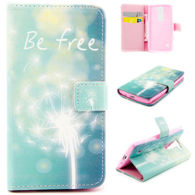 

Green dandelion Design PU Leather Flip Cover Wallet Card Holder Case for LG Leon