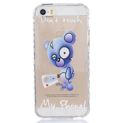 

Blue bear Pattern Soft Thin TPU Rubber Silicone Gel Case Cover for PHONE 5/5S/5SE