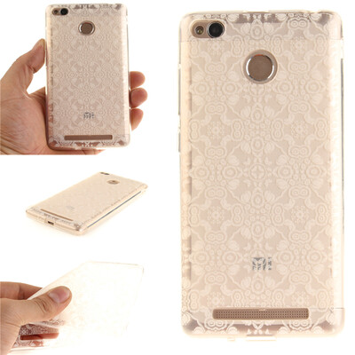 

Half white flowers Pattern Soft Thin TPU Rubber Silicone Gel Case Cover for XiaoMi Redmi 3sRedmi 3XRedmi 3S Prime