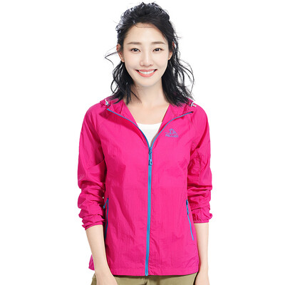 

(PELLIOT) skin clothing men and women outdoor sports skin windbreaker 262,1204 female rose red L