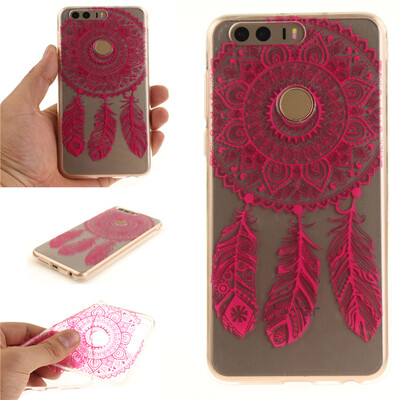 

Rose wind chimes Pattern Soft Thin TPU Rubber Silicone Gel Case Cover for HUAWEI Honor 8