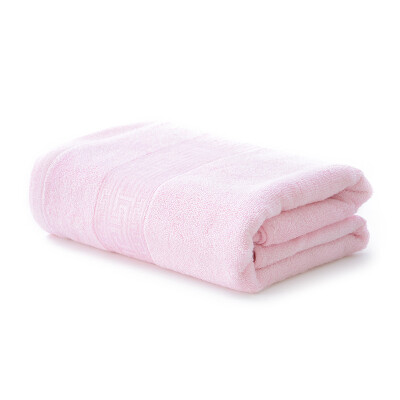 

Bamboo bamboo towel soft and comfortable skin-friendly bamboo charcoal jacquard bath towel Great Wall satin file pink