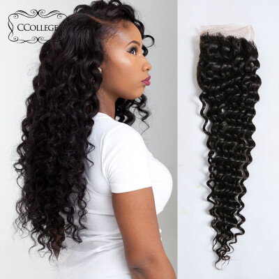 

Malaysian Deep Wave Virgin Hair Closure 8A Grade Virgin Unprocessed Human Hair Closure CCollege Hair Product Free Shipping