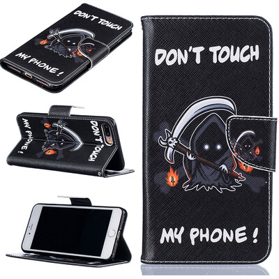 

Grim Reaper Design PU Leather Flip Cover Wallet Card Holder Case for IPHONE 7 Plus