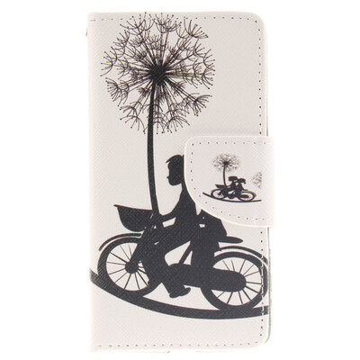 

Bike&Dandelion Design PU Leather Flip Cover Wallet Card Holder Case for LG Leon