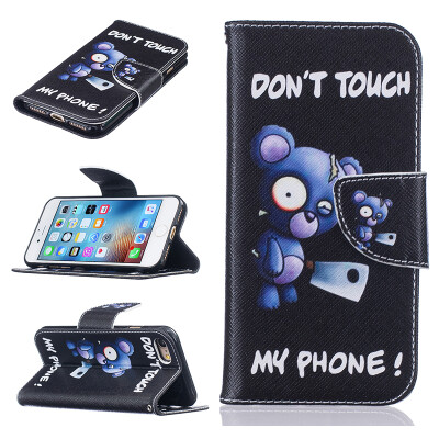 

Blue bear Design PU Leather Flip Cover Wallet Card Holder Case for IPHONE 7