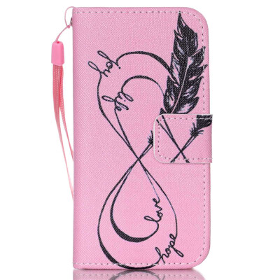 

Feather Design PU Leather Flip Cover Wallet Card Holder Case for IPHONE 5