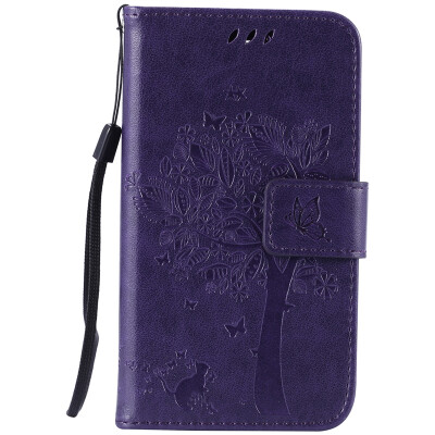 

Purple Tree Design PU Leather Flip Cover Wallet Card Holder Case for LG K4