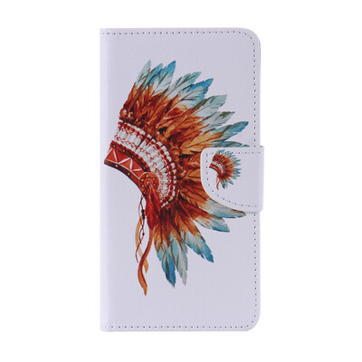 

Indian Hat Design PU Leather Flip Cover Wallet Card Holder Case for SAMSUNG A9