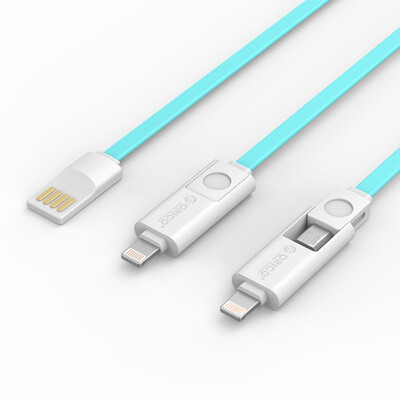 

ORICO 2-in-1 Lightning&Micro USB cable for charging&data transferblue