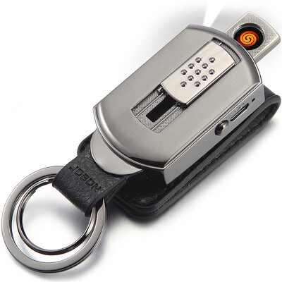 

Jingdong Supermarket] JOBON Zhongbang Charging Cigarette Lighter Lighting Double Key Chain Waist Waist Pick Keychain Car Key Chain Ring Key Chain ZB-8761B Black Birthday Party
