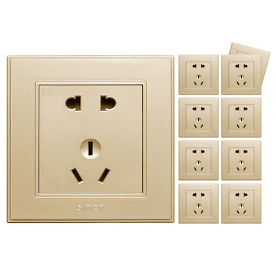 

Simon SIMON switch socket 56C series 10A five hole socket V51084-02 champagne gold