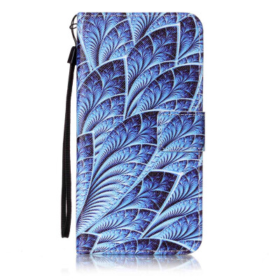 

Blue Dazzle Design PU Leather Flip Cover Wallet Card Holder Case for Samsung Galaxy J7（2016）/J7109