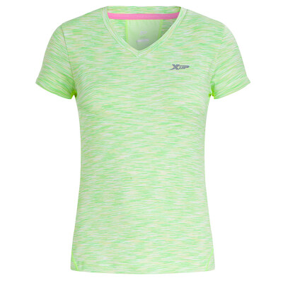 

Jingdong Supermarket] Xtep (XTEP) women's sports T-shirt running back training fitness comfortable thin breathable short-sleeved sweat 884228019207 fluorescent green